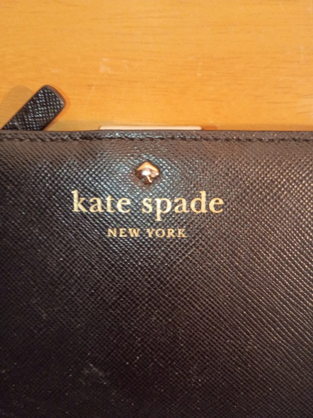 kate spade Black Saffiano Leather Wallet